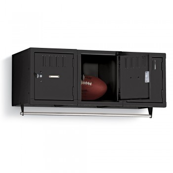 Wall-Mount Locker - 3 Openings Per Unit - Black