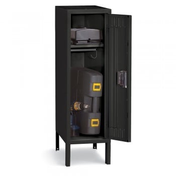 12x12x36” Opening - Half-Height Locker - With Legs - Black