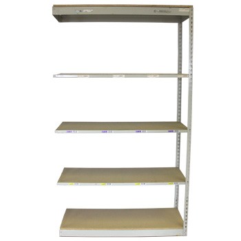 18” x 48” x 84” Used Rivet Shelving Adder- 5 Shelf