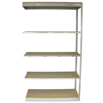 18” x 48” x 84” Used Rivet Shelving Adder- 5 Shelf