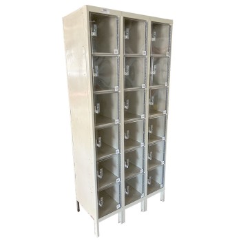 36"Wx18"Dx72"H Used 6-Tier Clear-View Locker- 3 Wide