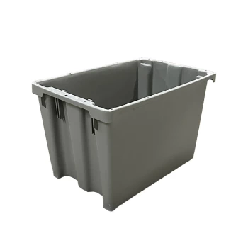 19 1/4 x 13 x 12 1/4” Stackable and Nestable Plastic Tote 19 1/4 x 13 x 12 1/4” Stackable and Nestable Plastic Tote