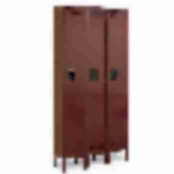 15x15x72” Openings - 1-Tier Locker - 3 Lockers Wide - Welded - Wine