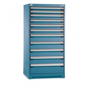 36"x24"x60" Drawer Cabinet- 11 Drawers- Blue