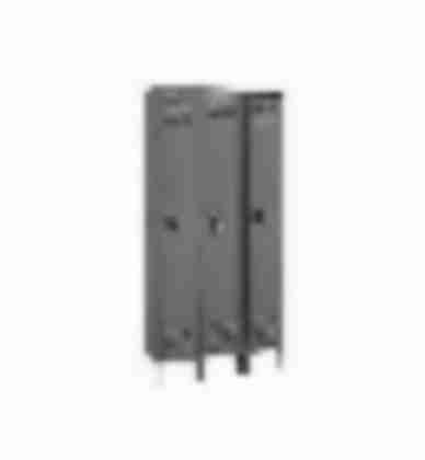 12x15x72” Opening - 1-Tier Locker -  Ready-Built Locker -3 Lockers Wide - Set Up - Gray