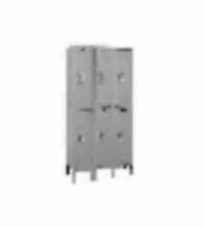 12x15x36” Openings - 2-Tier Locker -  Ready-Built Locker - 3 Lockers Wide - Set Up - Gray