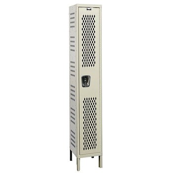 12"W x 18"D x 78"H Single Tier Heavy-Duty Ventilated Locker- 1-Wide, KD