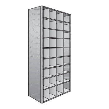 36” x 18” x 87” Bin Unit- 36 Openings