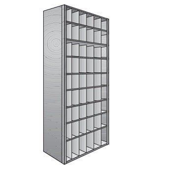 36” x 18” x 87” Bin Unit- 54 Openings