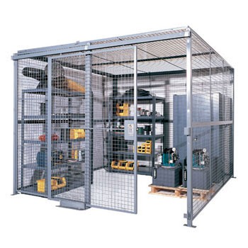 10' x 10' x 8' Security Cage- 2 sides without roof