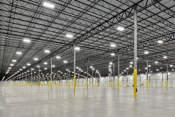 Empty warehouse ready for installation